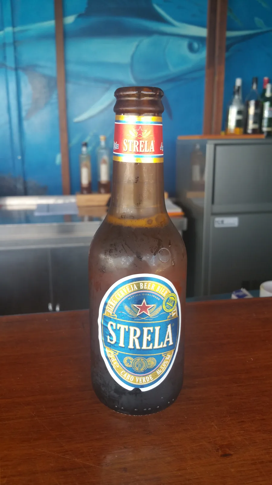 Strela é uma cerveja originária de Cabo Verde, produzida pela cervejaria local. É uma cerveja do tipo Pilsen, refrescante e leve, com características típicas do estilo, apresentando um sabor equilibrado e uma cor dourada clara. Destaca-se como uma das cervejas mais populares do arquipélago, sendo apreciada em clima tropical. Nota no Untappd: 3.52/5.